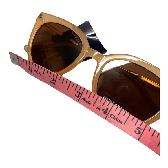 Lucky Brand Cat Eye Sunglasses Womens Beige Brown Lens Boho Coastal Summer main image 8